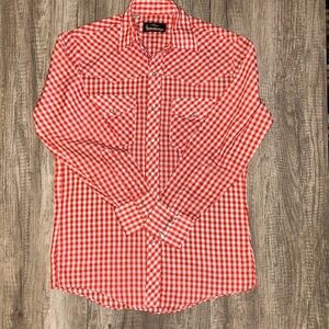 Vintage Timber Ridge Men’s Pearl Snap Button Up Shirt Size Med